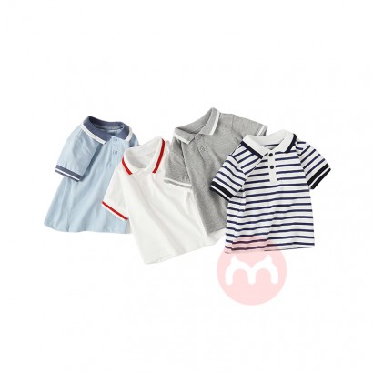 JINXI Striped cotton shirt comfortable soft casual boy T-shirt polo shirt