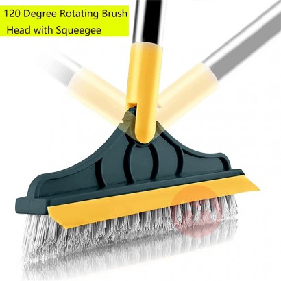 Factory Direct Sales 2 In 1 Cleaning Brush Long Handle Removable Floor Scrub Brush for Squeegee Tile Kitchen Cleaning To