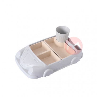 Children s train shaped bamboo tableware set