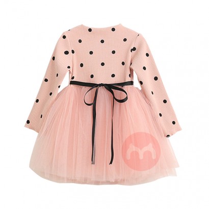 Bear Leader Ball gown polka dot children's dress