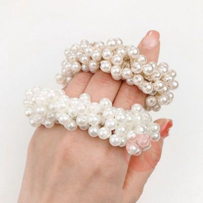 [3 sets] SLBETTER imitation pearl hand woven hair loop Headband