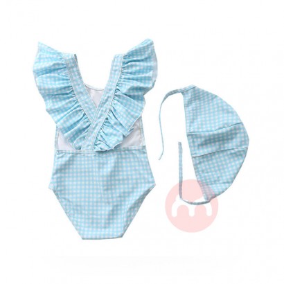 GBlinker Lovely children's beachwear suit with flounces