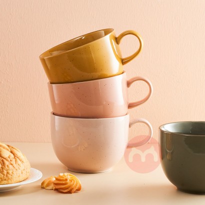 Large capacity ceramic mug breakfast cup oatmeal bowl