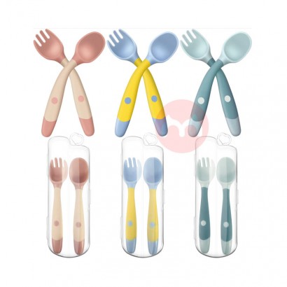 Infant rotary balance temperature assisted spork set