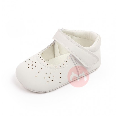 OEM Pure color soft sole PU leather kids shoes