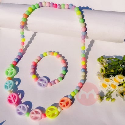 Colorful acrylic beads children's Necklace Bracelet