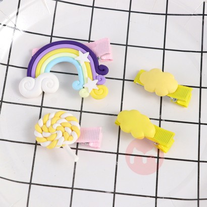 Yifan Lovely simple children rainbow hairpin