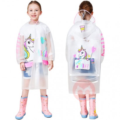 Joyo roy Hooded windproof durable transparent children's raincoat