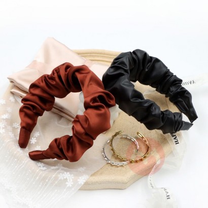 Ruffled Satin Headband