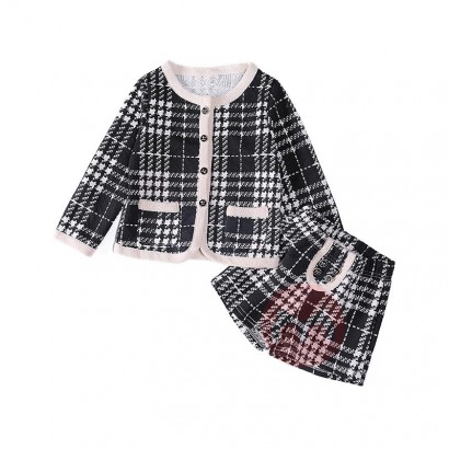 Bear Leader Plaid children's casual jackets and trouser suits