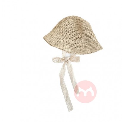 Spring and summer baby girls straw hat