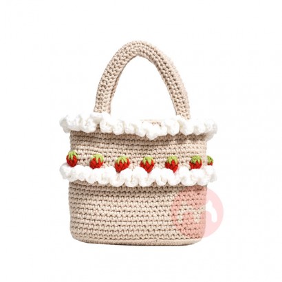 Hand crocheted strawberry crochet kit