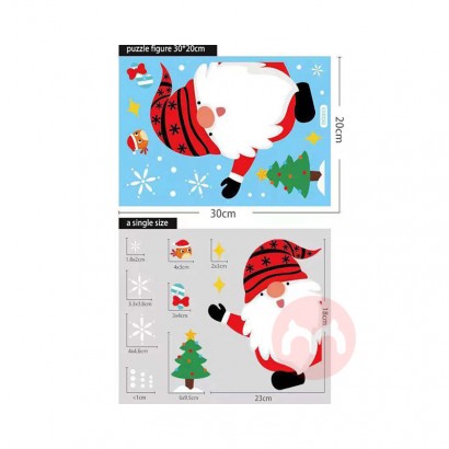 Santa snowflake waterproof window sticker