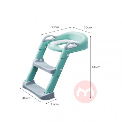 Adjustable child toilet seat with ladder