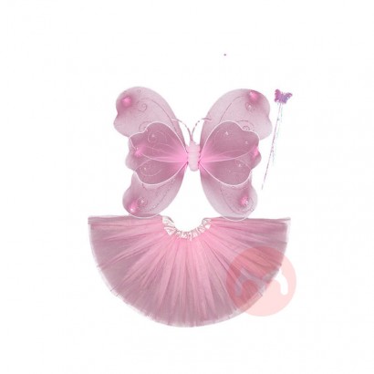 Child princess tiara dress butterfly wings fairy suit