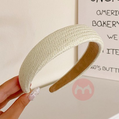 Fashion braided plain cushion wide hair hoop