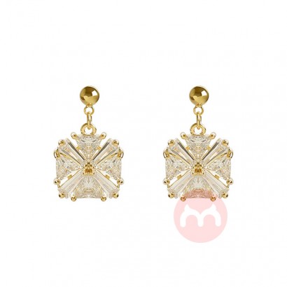 Fashion Zircon Earrings Female Silv...