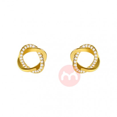 ZG Geometric Diamond Circle Earring...