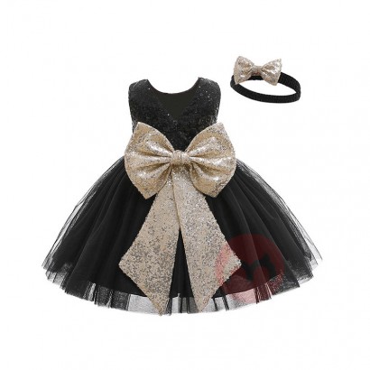 LZH Halloween Sequins Bow Baby Newb...