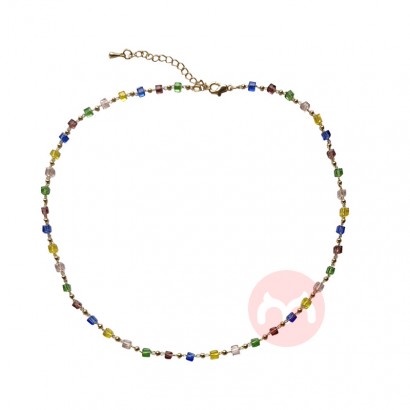 Dainty Rhinestone Necklace Temperam...