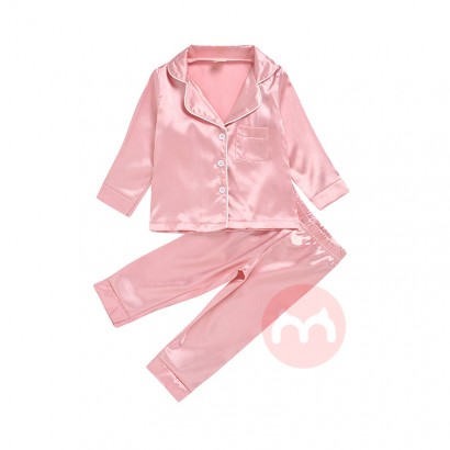 Satin 2-piece silk pajamas for todd...