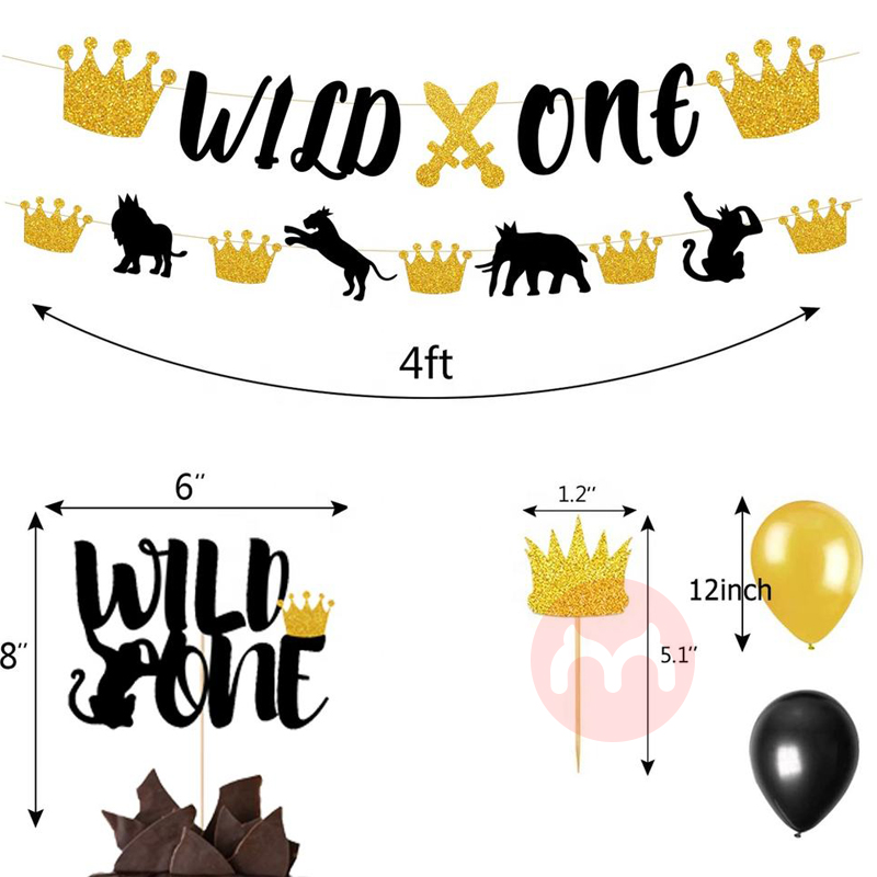 PAFU Wild One Party Supplies Glitte...