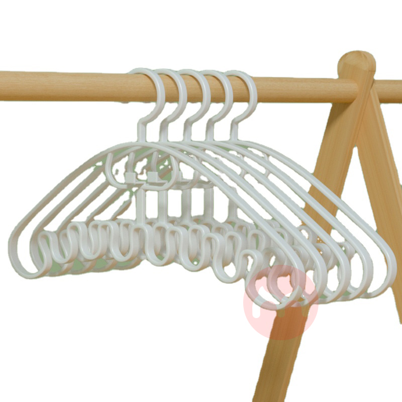 [5 packs]Plastic clothes hanger wav...