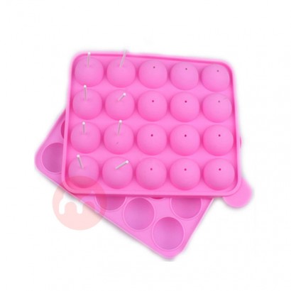 Silicone round lollipop mold