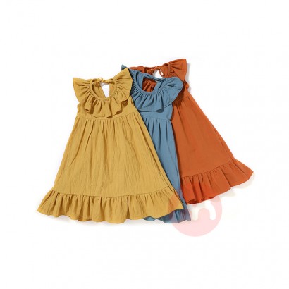 JINXI Pure color flax cotton childr...