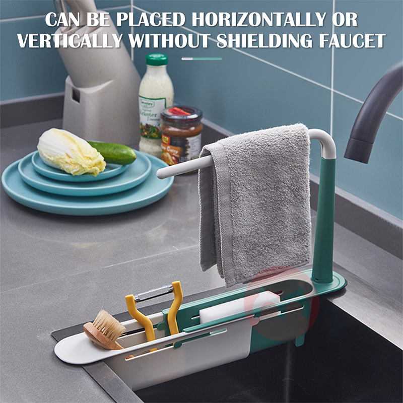 Telescopic Sink Drain Rack Soap Spo...