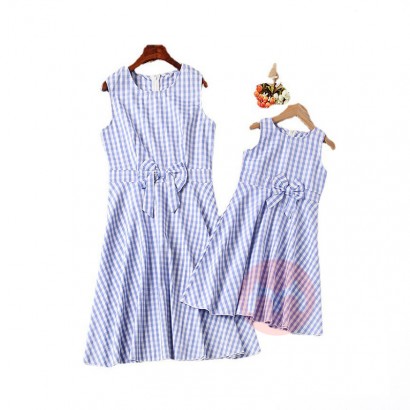 OEM Summer plaid solid color dress ...