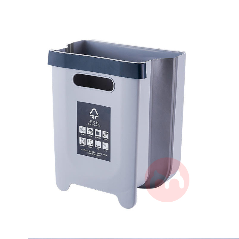 Wall mounted foldable trash can