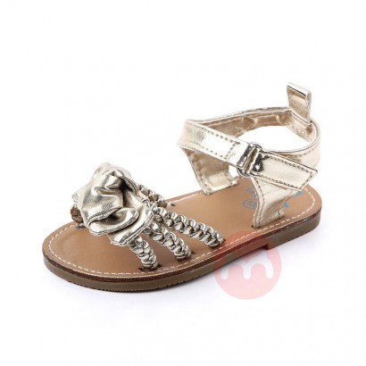 OEM Baby girl shiny leather sandals...