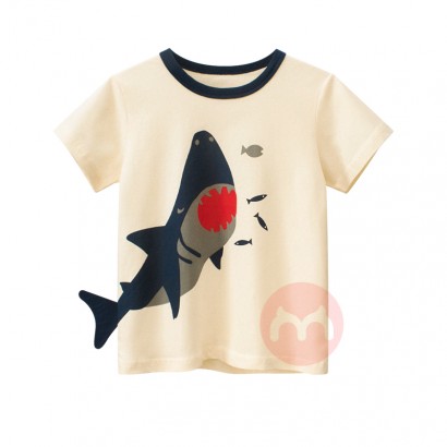 27kids 100% cotton shark print t-sh...