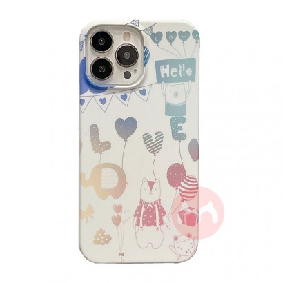 Cartoon bear letter hard shell phon...