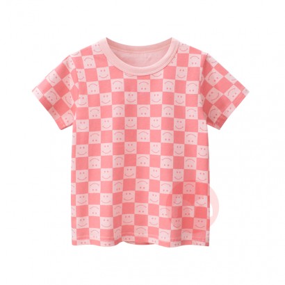 27kids Plaid short-sleeved summer T...