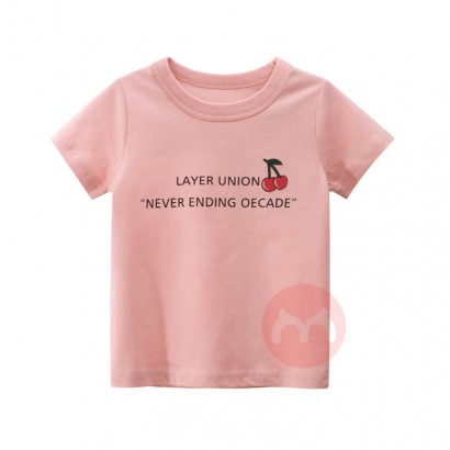 27kids Pink Girls' printed baby T-s...