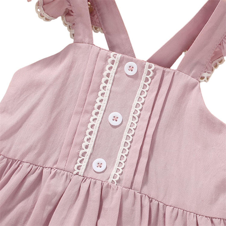 JINXI Elegant sleeve backless 100% cotton children's dress summer