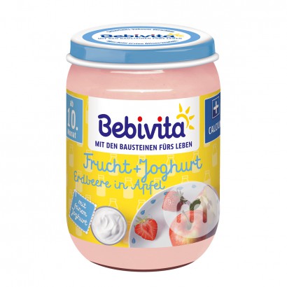 Bebivita 德國貝唯他有機蘋果草莓優酪乳泥10個月以上 海外本土原版