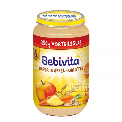 Bebivita 德國貝唯他蘋果胡蘿蔔燕麥混合泥6個月以上 海外本土原版