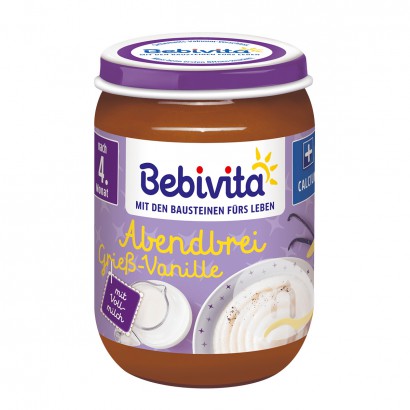 Bebivita 德國貝唯他全穀物香草牛奶晚安泥4個月以上 海外本土原...