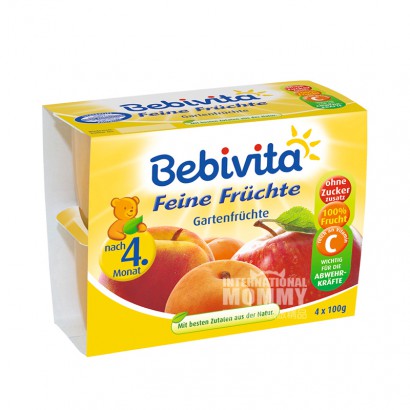 Bebivita 德國貝唯他蘋果杏桃泥水果杯4個月以上 海外本土原版