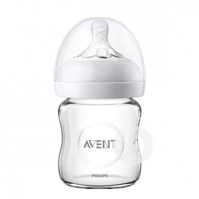 PHILIPS AVENT 英國飛利浦新安怡寬口徑自然原生玻璃奶瓶120ml 0-3個月 海外本土原版