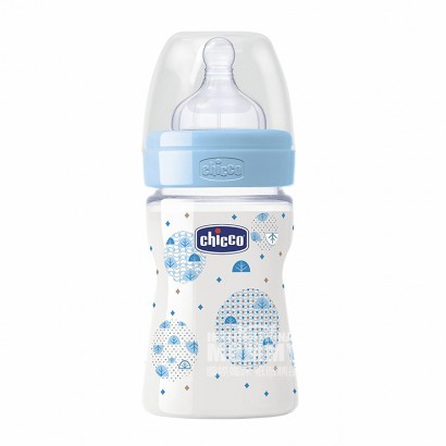 Chicco 義大利智高嬰兒寬口PP塑膠奶瓶150ml 矽膠奶嘴 0個月以上 海外本土原版