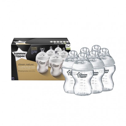 Tommee Tippee 英國湯美天地寬口防脹氣PP奶瓶6件260ml 0-3個月 海外本土原版