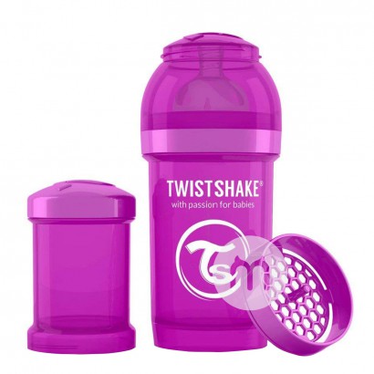 TWISTSHAKE 瑞典TWISTSHAKE寬口防脹氣矽膠奶嘴PP奶瓶180ml 0-2個月 海外本土原版