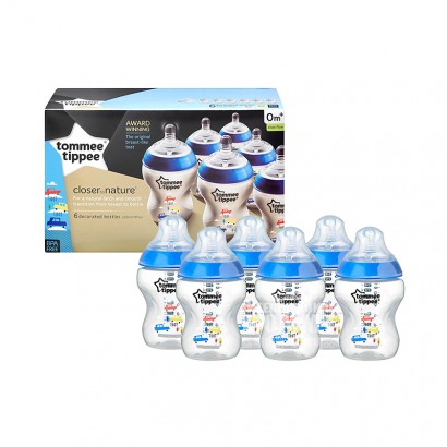 Tommee Tippee 英國湯美天地寬口防脹氣PP奶瓶6*260m...