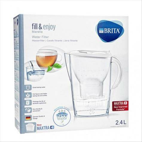 BRITA 德國碧然德過濾水壺含濾芯2.4L白色 海外本土原版