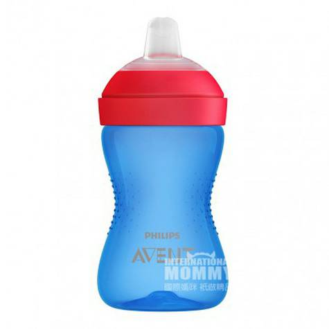 PHILIPS AVENT 英國飛利浦新安怡兒童防漏矽膠嘴學飲杯藍色2...