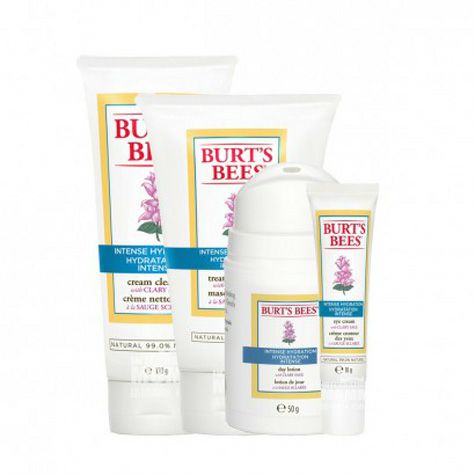 【4件裝】BURT'S BEES 美國小蜜蜂水之初賦活補水潔面乳+日霜...